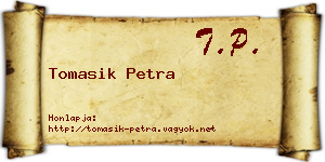 Tomasik Petra névjegykártya